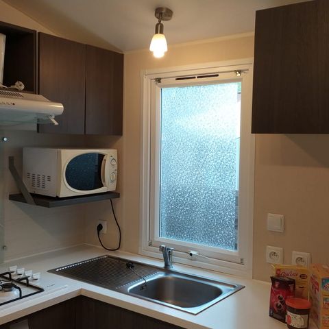 Mobilhome 5 personnes - Mobil-home Confort 29m² (2 chambres ) + Terrasse couverte + Clim