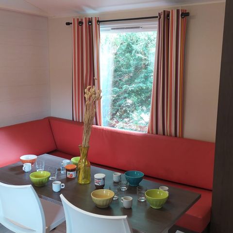 Mobilhome 6 personnes - Mobil-home Family Confort 32m² (3 chambres) + Terrasse couverte + Clim