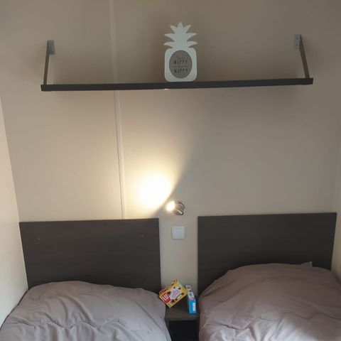 Mobile home 6 persons - Family Comfort - 32m² - 3 bedrooms - Covered terrace - Air conditioning - TV