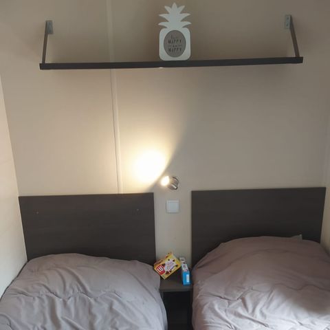 Mobilhome 6 personnes - Mobil-home Family Confort 32m² (3 chambres) + Terrasse couverte + Clim