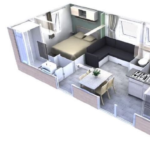 MOBILHOME 6 personas - 2 hab EVO29 + Aire acondicionado el domingo