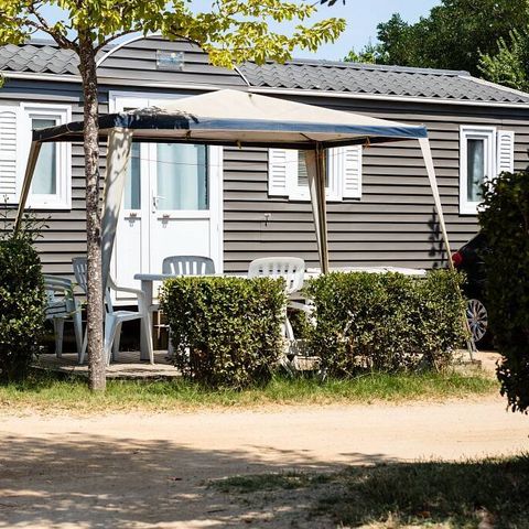 Mobilheim 6 Personen - Komfort | 3 Schlafzimmer | 6 Schlafplätze | Kleine Terrasse | 1 Badezimmer