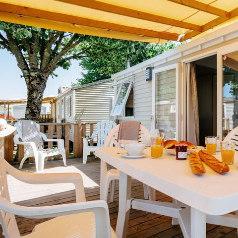 Mobile home 6 persons - Mobile-home | Comfort | 3 Bedrooms | 6 Pers. | Raised terrace | TV