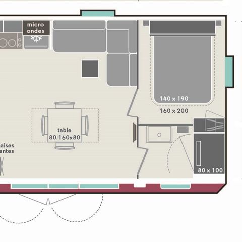 BUNGALOW 6 personnes - Cottage Brasilia 6 pers 3 Ch 1 Sdb ***