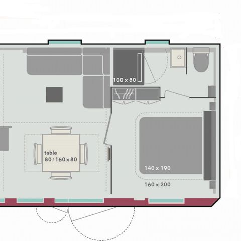 Stacaravan 6 personen - Vakantiehuis Casablanca 6 pers 3 Ch 2 Sdb ****