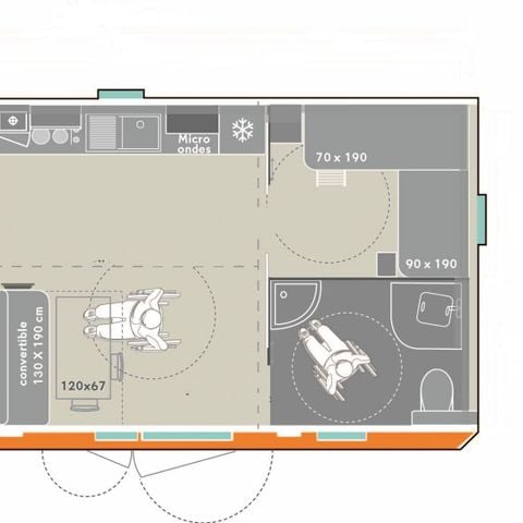 MOBILHOME 4 personnes - Cottage Borneo 4p 2Ch 1Sdb *** PMR
