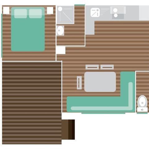 CASA MOBILE 6 persone - Casa mobile classica con terrazza semi-integrata 3bed 6p