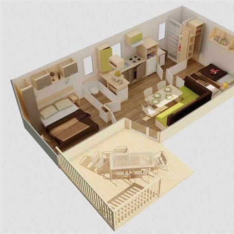 BUNGALOW 4 personnes - Eco 2 Chambres