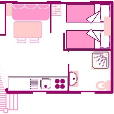 BUNGALOW 4 personnes - OHARA TYPE 2