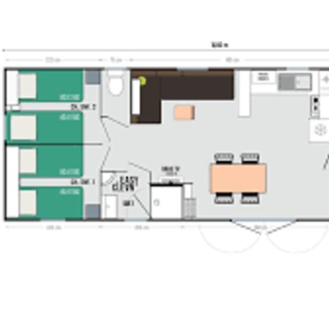 MOBILHOME 6 personnes - MH Premium Kernodet 3ch 6 pers