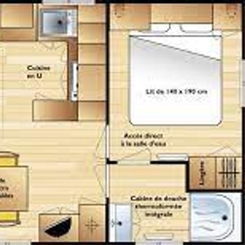 BUNGALOW 4 personnes - MH Confort Médiéval 2ch 4 pers