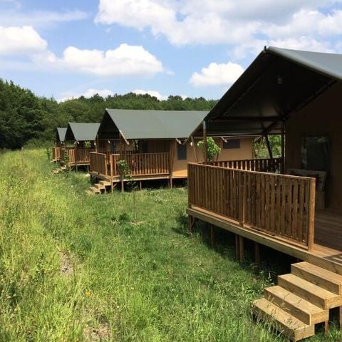 TENTE TOILE ET BOIS 4 personnes - Tente Lodge 3 Pièces 4 Personnes