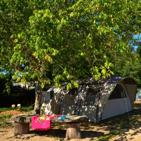EMPLACEMENT - Forfait Privilège (1 tente, caravane ou camping-car / 1 voiture / électricité 10A) - environ 130 m²