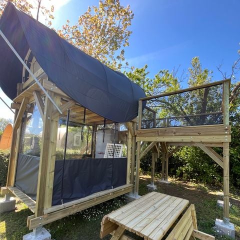 UNIEKE ACCOMMODATIE 2 personen - D'Tente DKbane 12m² INSOLITE - 1 kamer + terras (geen sanitair)