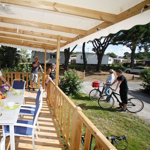 Mobilheim 4 personen - Komfort 28m² - 2 Zimmer - Überdachte Terrasse - TV - Geschirrspüler