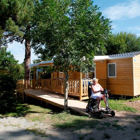 Mobilheim 4 personen - Komfort PMR 29m² - 2 Zimmer - Überdachte Terrasse - TV