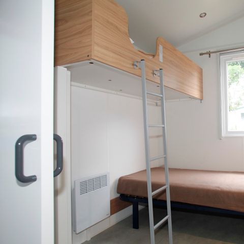 Mobilheim 4 personen - Komfort 29m² - 2 Zimmer - Überdachte Terrasse - TV