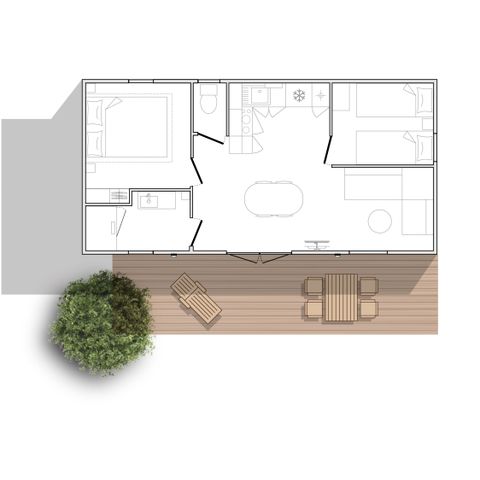 Mobile home 4 persons - Mobil Home PREMIUM 2 - 4/6