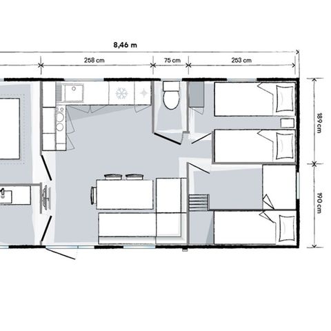 Mobile home 6 persons - PREMIUM 3 - 6/8