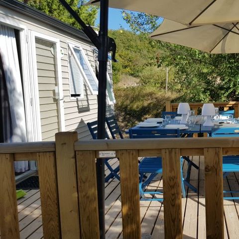 Mobile home 8 persons - MH4 COTTAGE TRIBU 52.6 m² (2 mobile homes facing each other with shared terrace)