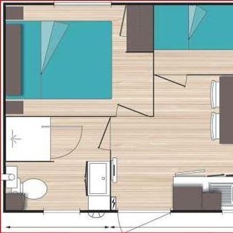 Mobilheim 4 Personen - MH2 COTTAGE COSY 20 m²