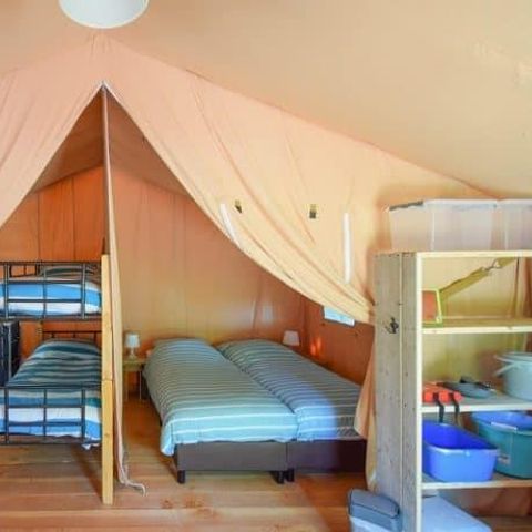 CANVAS AND WOOD TENT 5 people - LODGE NATURE 35 m² (35 m²)