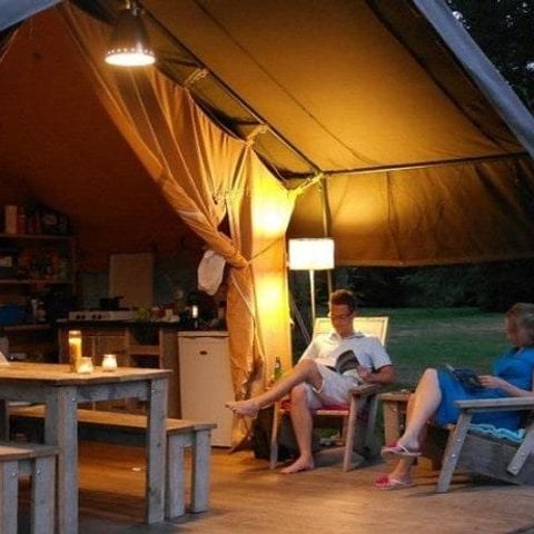Tent van canvas en hout 5 personen - LODGE NATUUR 35 m² (35 m²)