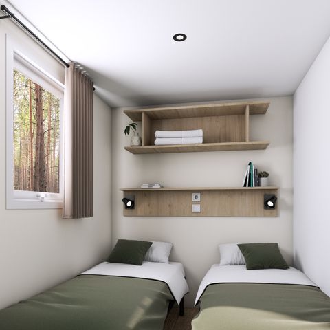 STACARAVAN 8 personen - Premium 3 slaapkamers - TV + airconditioning