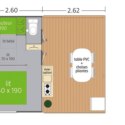 Mobile home 5 persons - TITHOME without shower