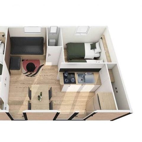 Mobile home 4 persons - Confort+ 2 Bedrooms 4 People