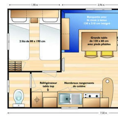 Mobile home 4 persons - Classic 2 Bedrooms 4 People