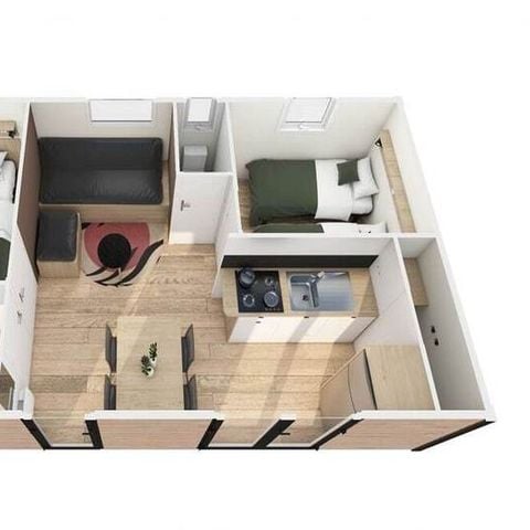 Mobilhome 4 personnes - Confort+ 2 Chambres 4 Personnes