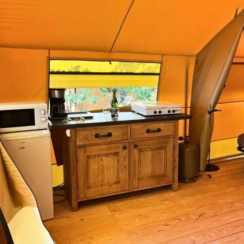 Glampingtent 5 personen - 3 kamers 5 personen zonder sanitair