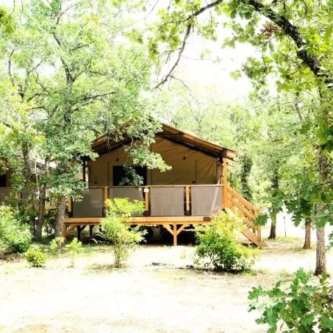 TENDA IN TELA E LEGNO 5 persone - Tenda Lodge Premium 3 Camere 5 Persone