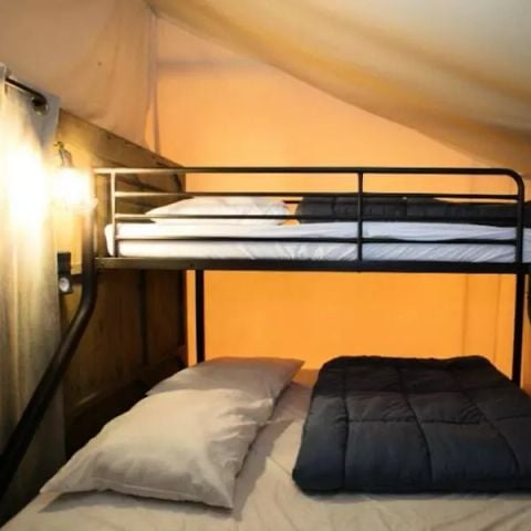 TENDA IN TELA E LEGNO 5 persone - Tenda Lodge Premium 3 Camere 5 Persone