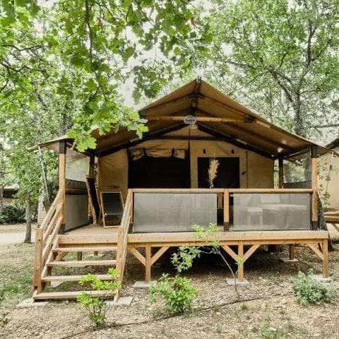 CANVAS AND WOOD TENT 5 people - Lodge Tent Cosy 3 Rooms 5 People Without Sanitary Facilities