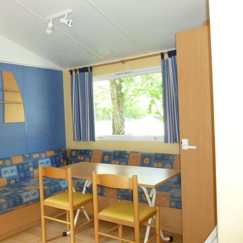 Mobilheim 5 personen - Mobilheim 2 Zimmer - halbüberdachte Terrasse