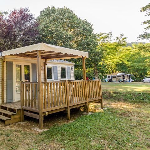 Mobilheim 4 personen - Mobilheim 2 Zimmer CONFORT - halbüberdachte Terrasse