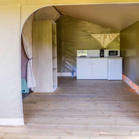 Canvas and wooden tent 5 persons - 2-bedroom lodge tent