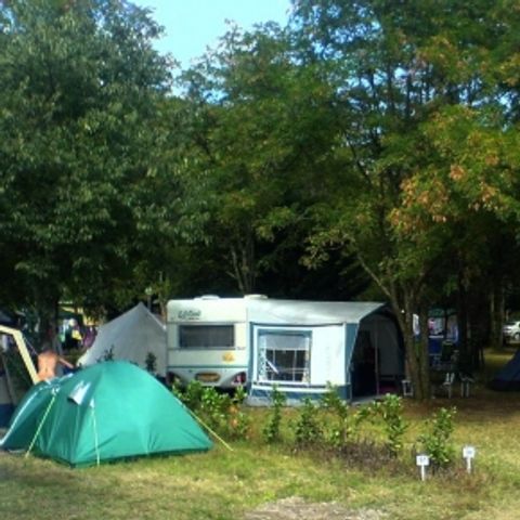 Kampeerplaats - Privilege pakket XL plaats 130 m² + 1 auto + 1 tent +1 caravan + elektriciteit 8A