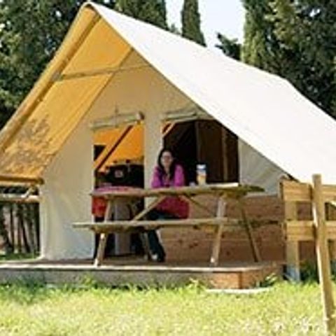 TIENDA DE LONA Y MADERA 2 personas - Tienda TIPIC con 2 camas