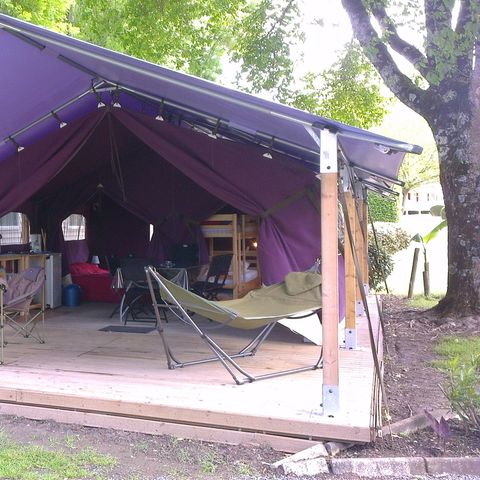 Tente en toile et en bois 5 personnes - Freeflower (sans sanitaires)
