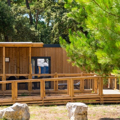 MOBILE HOME 4 people - Premium PMR 30 m² - 2 bedrooms - semi-covered terrace - TV + CLIM + sheets + towels