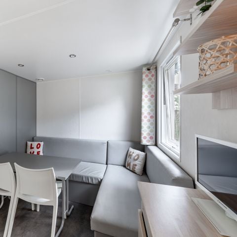 Mobilheim 2 Personen - Mobilheim Confort 18,60 m² (1 Zimmer) + halbüberdachte Holzterrasse