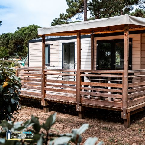 Mobile home 4 persons - 31m² Premium mobile home (2 bedrooms) + dishwasher + 15m² semi-covered terrace
