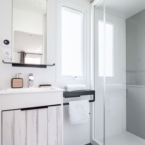 Mobile home 4 persons - Mobile home Premium 32m² (2 bedrooms - 2 bathrooms) + Dishwasher + 15m² semi-covered terrace