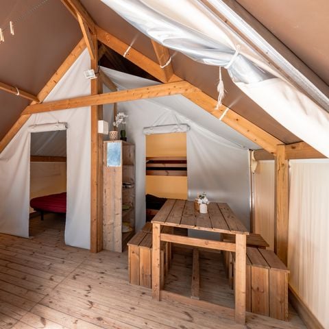 Lodge 4 personen - Écolodge Confort 17m² tent (2 kamers) - zonder sanitair