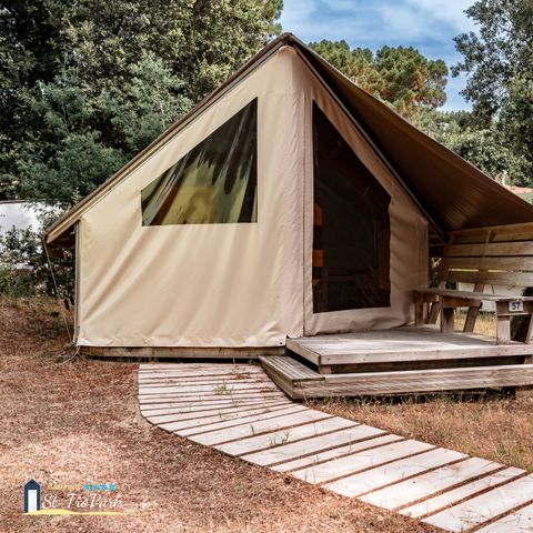 Lodge 4 persons - Écolodge Confort 17m² tent (2 bedrooms) - without sanitary facilities