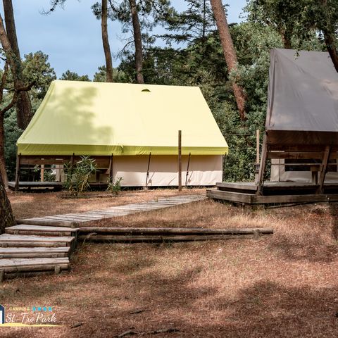 Lodge 4 persons - Écolodge Confort 17m² tent (2 bedrooms) - without sanitary facilities