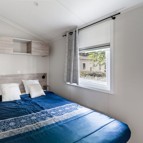 Stacaravan 2 personen - Stacaravan Premium 19m² (1 kamer) + Afwasmachine + 11m² halfoverdekt terras